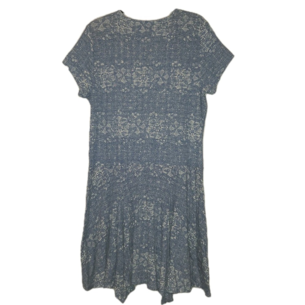 Lauren Ralph Lauren Dress Womens XL Blue Geometric Print 100% Cotton Jersey Soft - Picture 7 of 7